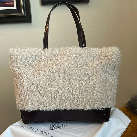 Marc Cain Large Sherpa Duffle Tote Bag - New - Picture 4 of 10